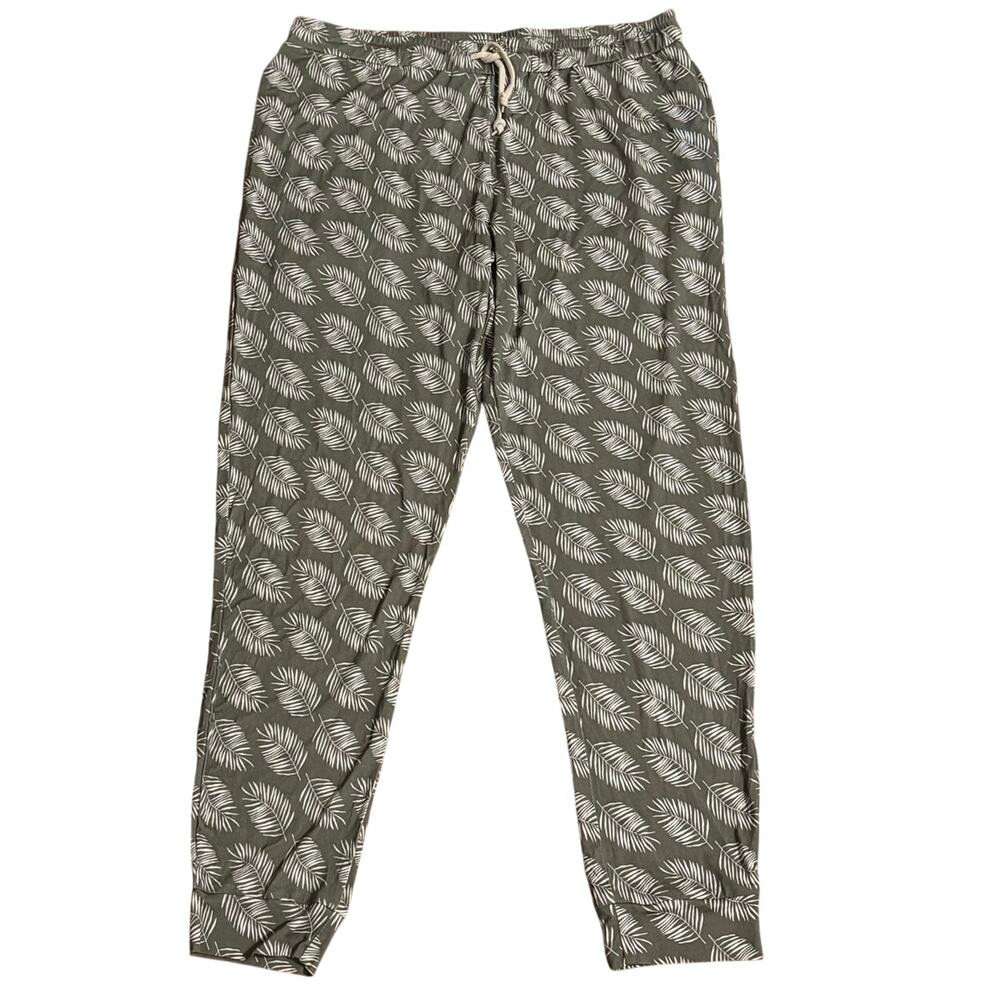 NEW Brave Little Ones Women’s Size XL Lounge Pants Bamboo Palm Leaf Print